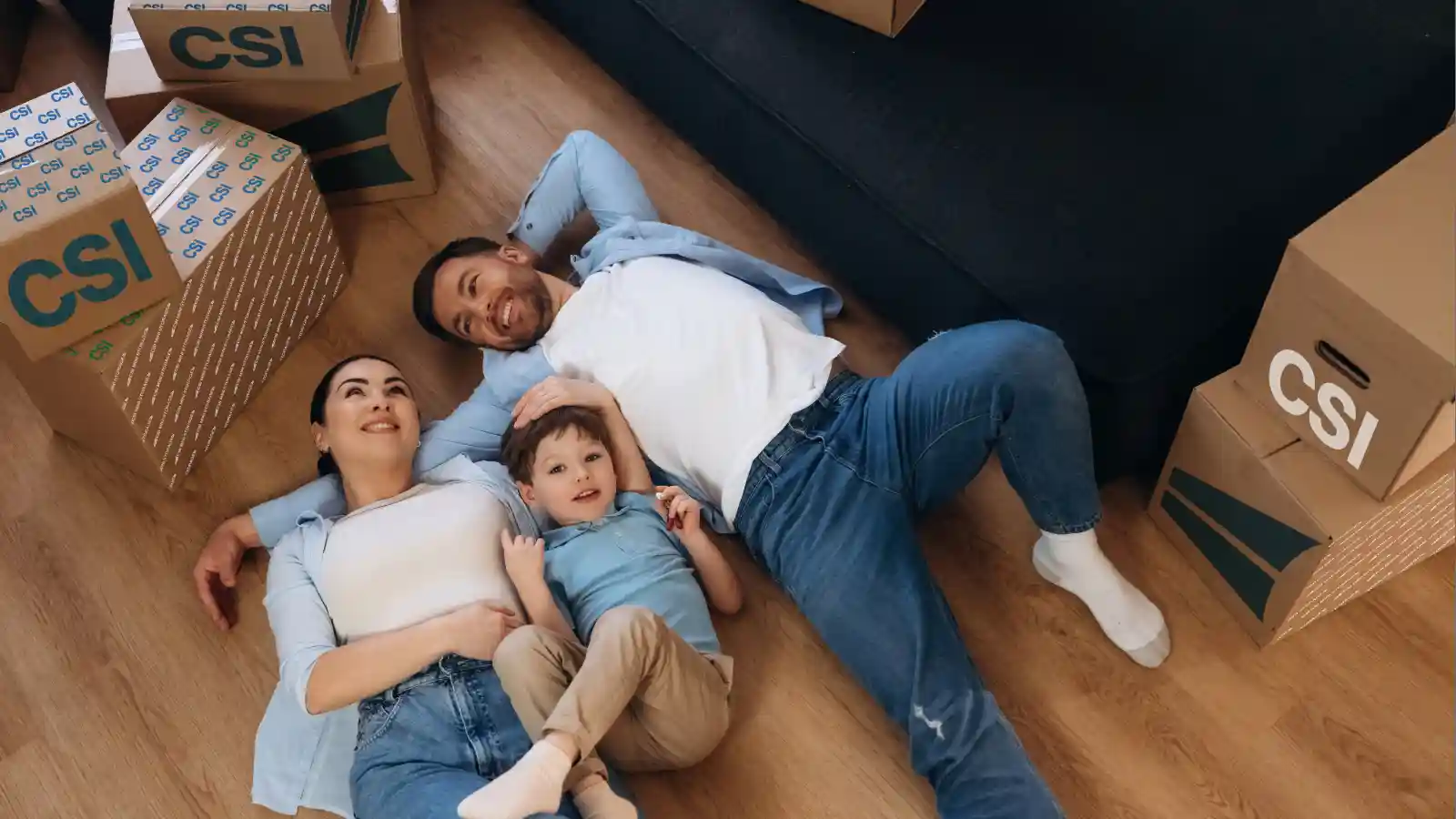 Happy CSI Storage Family Moving Boxes