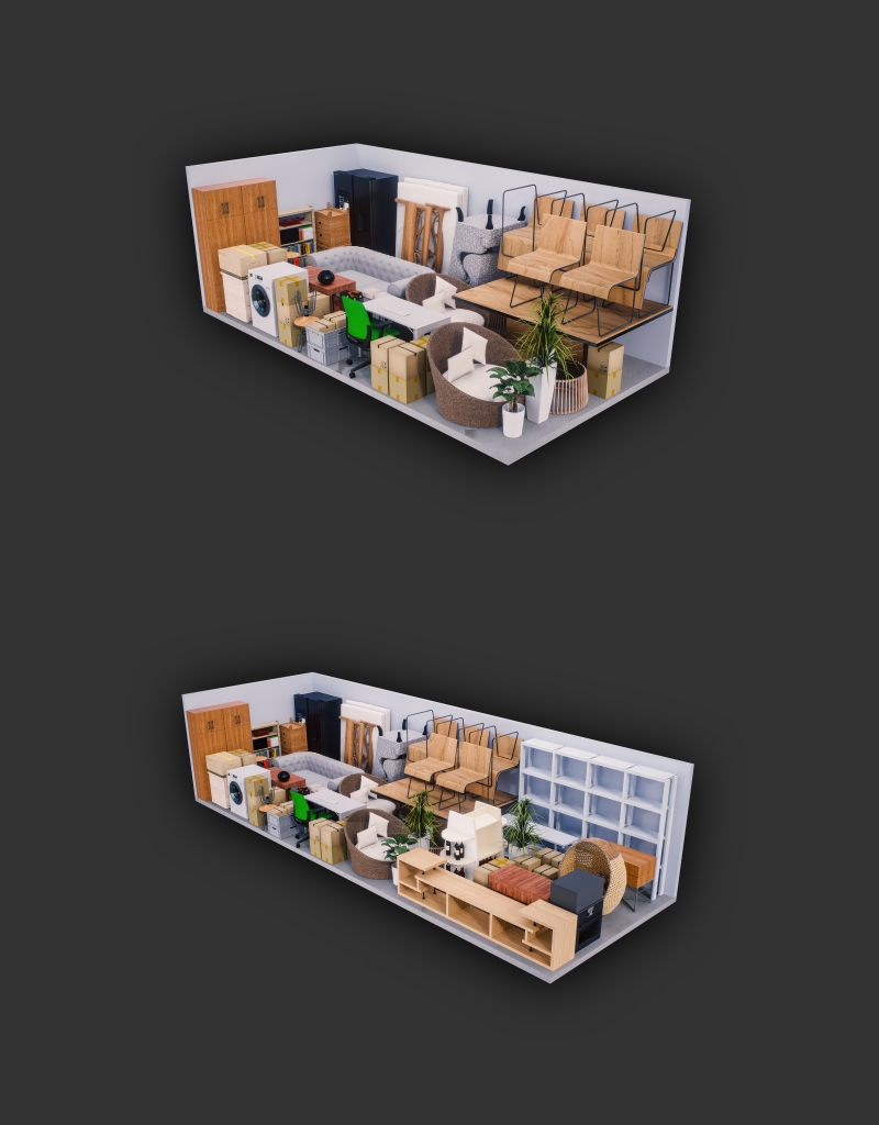 Large 10x20 and 10x30 Units Example Image